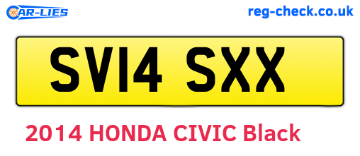 SV14SXX are the vehicle registration plates.