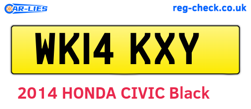 WK14KXY are the vehicle registration plates.