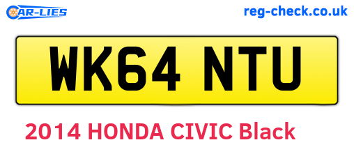 WK64NTU are the vehicle registration plates.