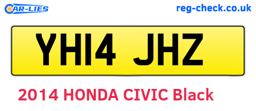 YH14JHZ are the vehicle registration plates.