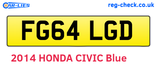 FG64LGD are the vehicle registration plates.