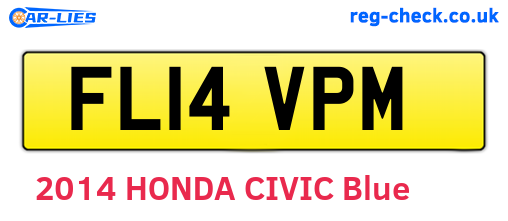 FL14VPM are the vehicle registration plates.