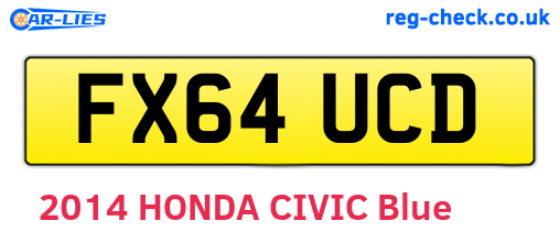 FX64UCD are the vehicle registration plates.