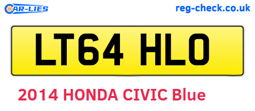 LT64HLO are the vehicle registration plates.