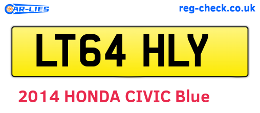 LT64HLY are the vehicle registration plates.
