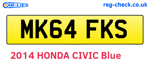 MK64FKS are the vehicle registration plates.