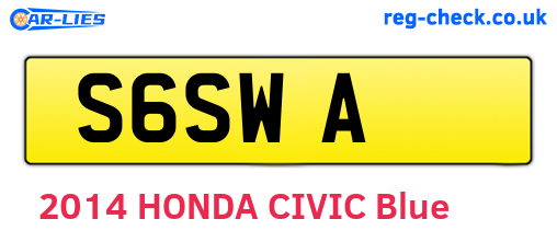 S6SWA are the vehicle registration plates.