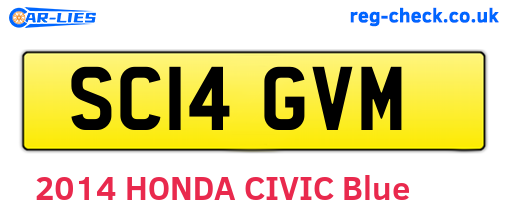 SC14GVM are the vehicle registration plates.