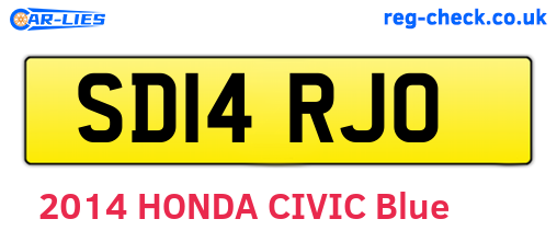 SD14RJO are the vehicle registration plates.