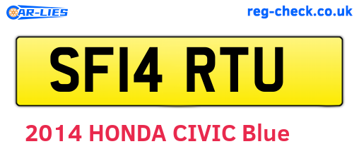 SF14RTU are the vehicle registration plates.