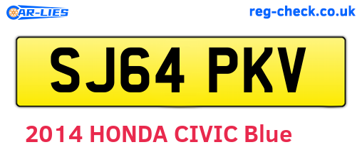 SJ64PKV are the vehicle registration plates.