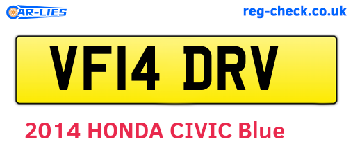 VF14DRV are the vehicle registration plates.