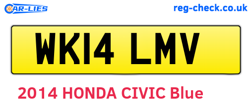 WK14LMV are the vehicle registration plates.
