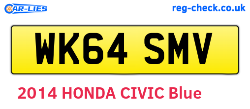 WK64SMV are the vehicle registration plates.