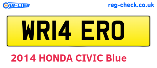 WR14ERO are the vehicle registration plates.