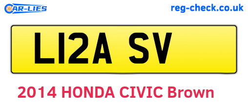 L12ASV are the vehicle registration plates.