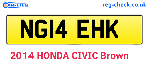 NG14EHK are the vehicle registration plates.