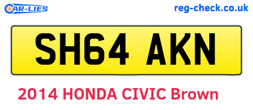 SH64AKN are the vehicle registration plates.