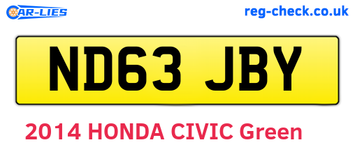 ND63JBY are the vehicle registration plates.