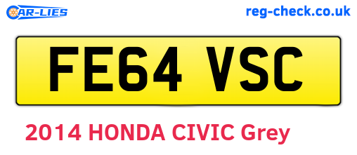 FE64VSC are the vehicle registration plates.