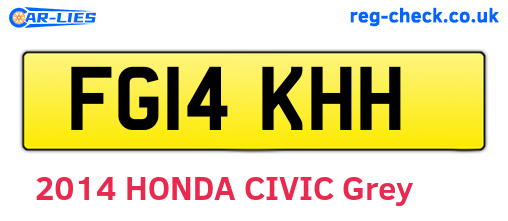FG14KHH are the vehicle registration plates.