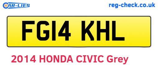 FG14KHL are the vehicle registration plates.