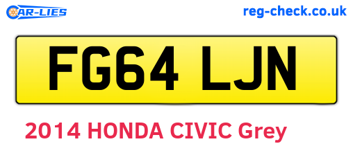 FG64LJN are the vehicle registration plates.