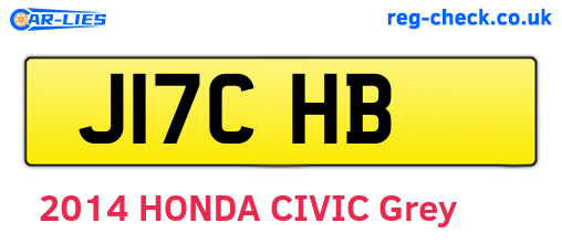 J17CHB are the vehicle registration plates.