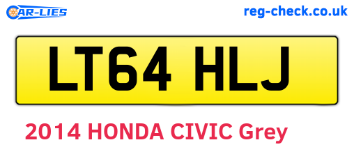 LT64HLJ are the vehicle registration plates.