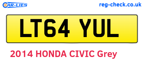 LT64YUL are the vehicle registration plates.