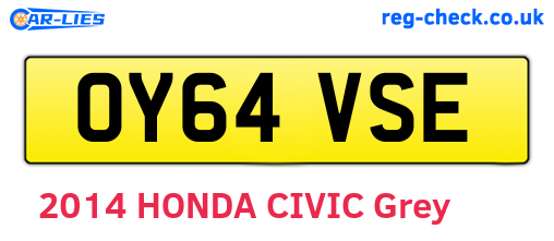 OY64VSE are the vehicle registration plates.