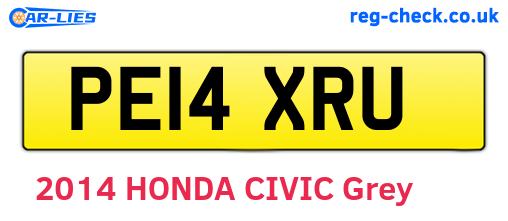 PE14XRU are the vehicle registration plates.