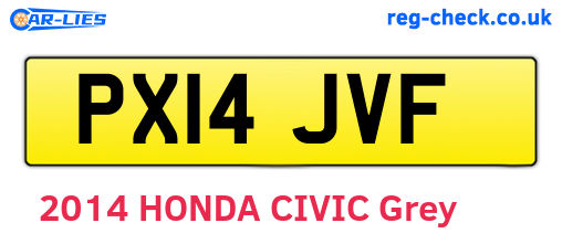 PX14JVF are the vehicle registration plates.