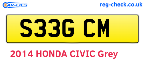 S33GCM are the vehicle registration plates.