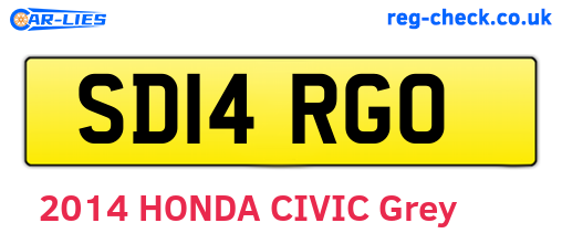 SD14RGO are the vehicle registration plates.