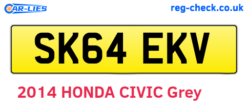 SK64EKV are the vehicle registration plates.