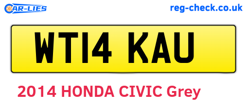 WT14KAU are the vehicle registration plates.