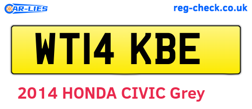 WT14KBE are the vehicle registration plates.