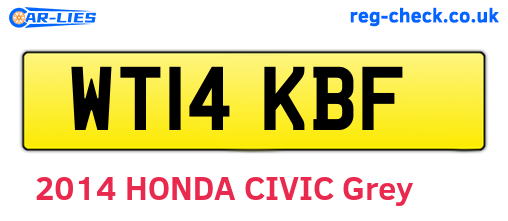 WT14KBF are the vehicle registration plates.