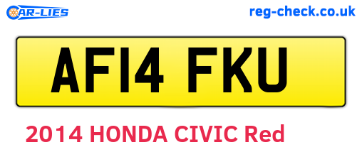 AF14FKU are the vehicle registration plates.