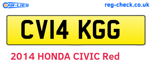 CV14KGG are the vehicle registration plates.