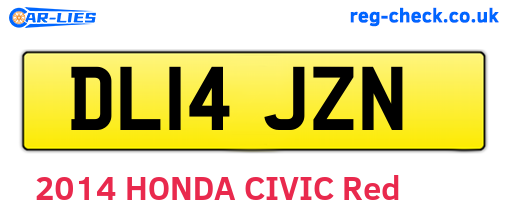 DL14JZN are the vehicle registration plates.