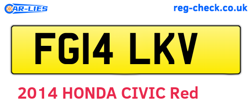 FG14LKV are the vehicle registration plates.