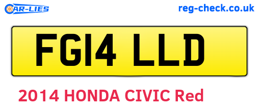 FG14LLD are the vehicle registration plates.