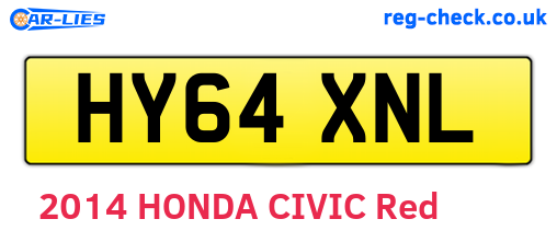 HY64XNL are the vehicle registration plates.