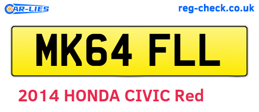 MK64FLL are the vehicle registration plates.