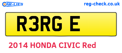 R3RGE are the vehicle registration plates.