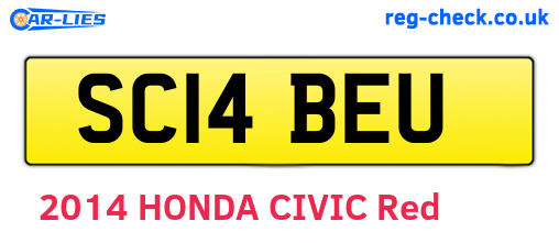 SC14BEU are the vehicle registration plates.