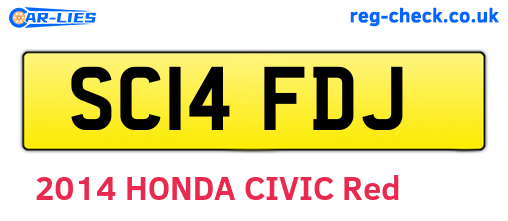 SC14FDJ are the vehicle registration plates.