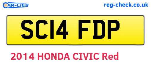 SC14FDP are the vehicle registration plates.